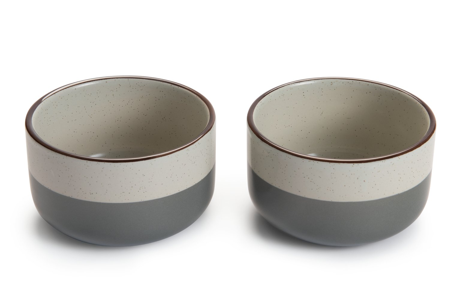 Habitat Speckle Set of 2 Ramekin - Grey