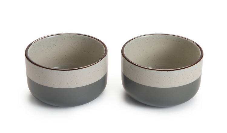 Habitat Speckle Set of 2 Ramekin - Grey