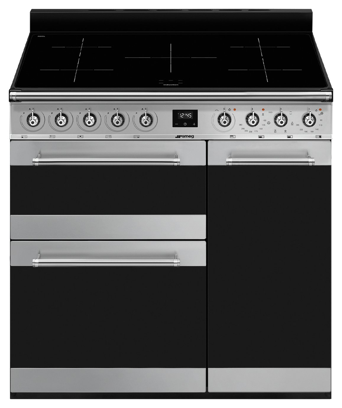 Smeg SY93I-1 90cm Double Oven Electric Range Cooker -S/Steel