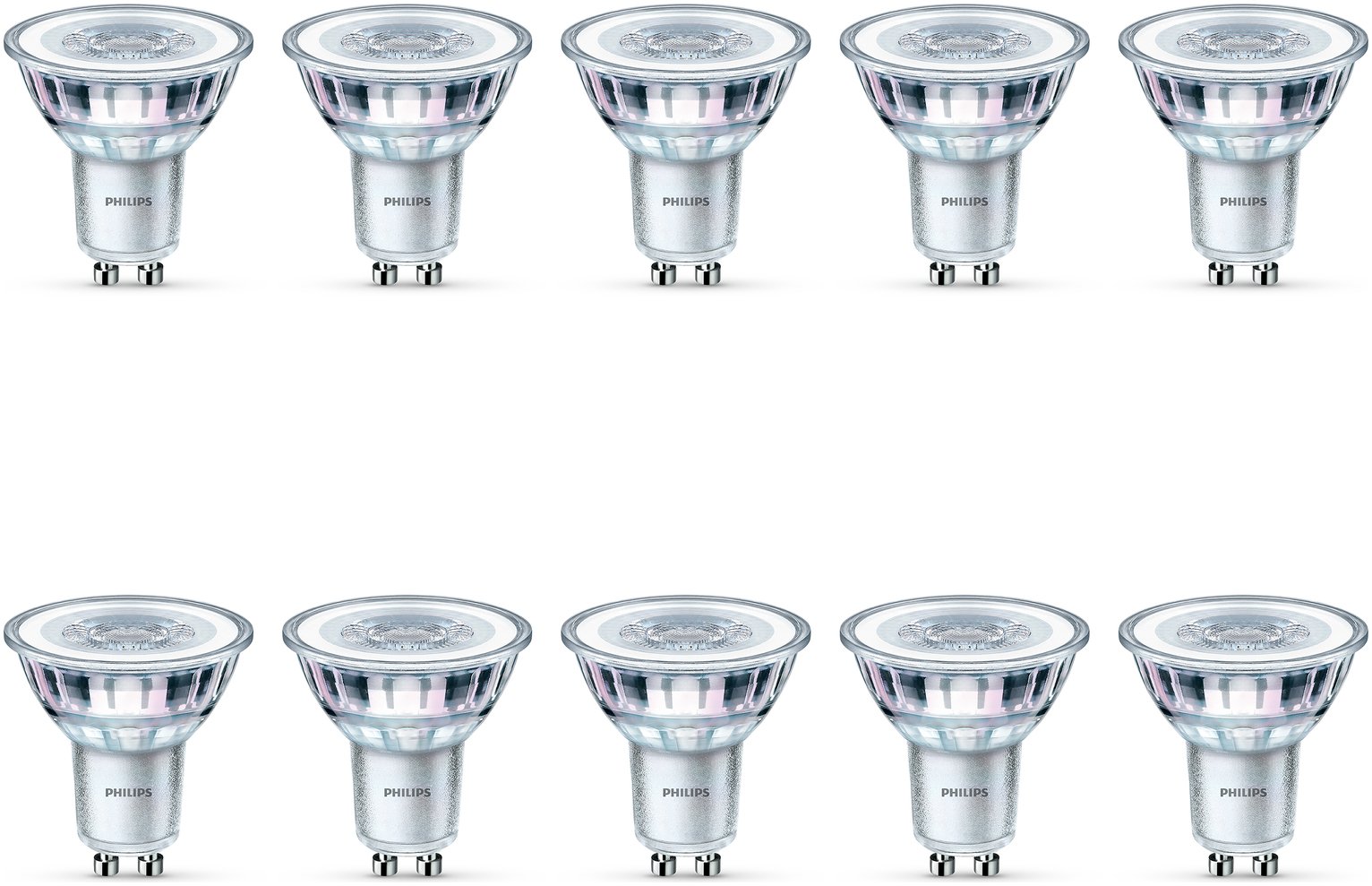 Philips 50W LED GU10 Light Bulb - 10 Pack