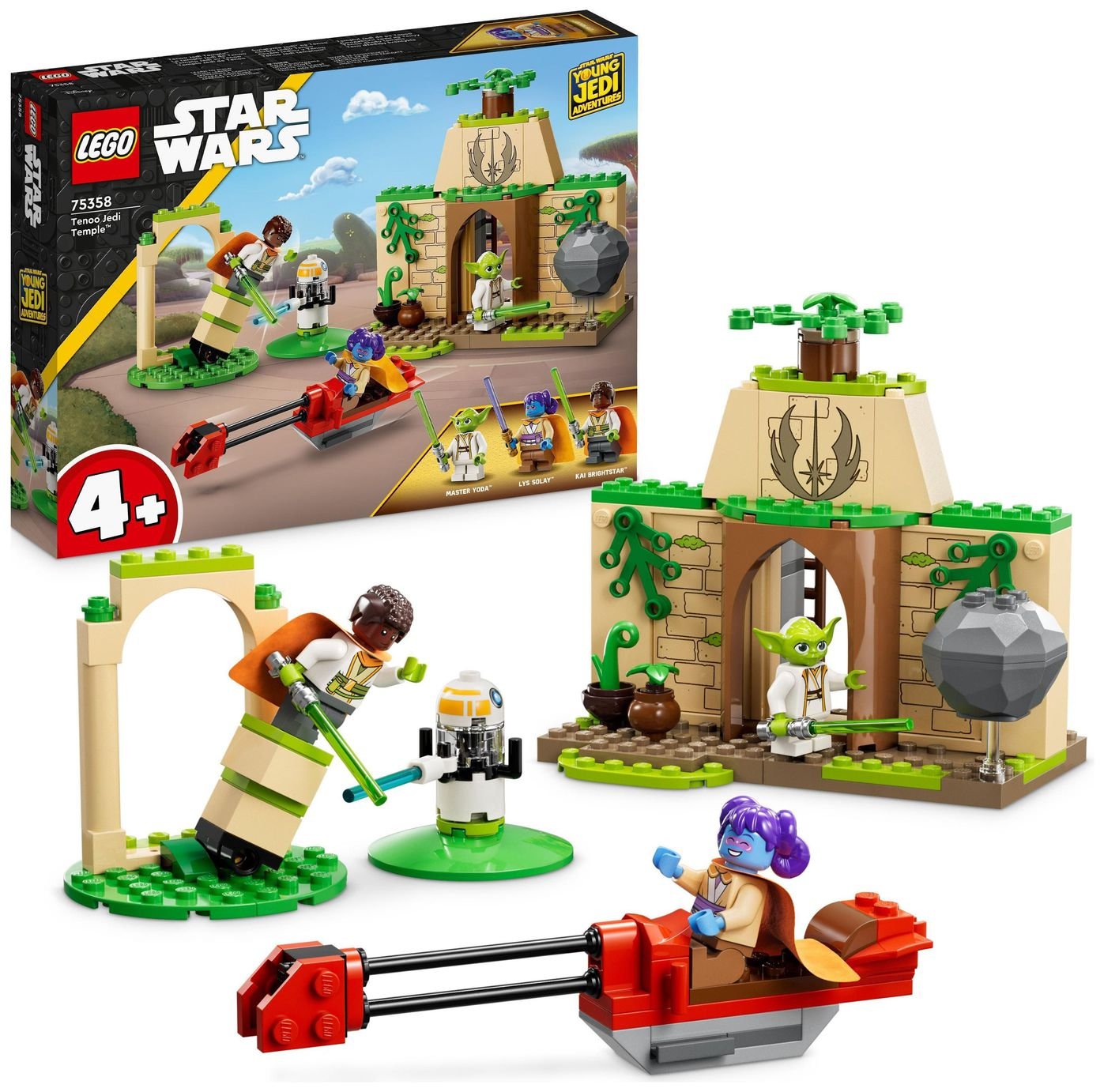 LEGO Star Wars Tenoo Jedi Temple 4  Set with Yoda 75358