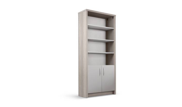 Habitat oak deals and glass cabinet