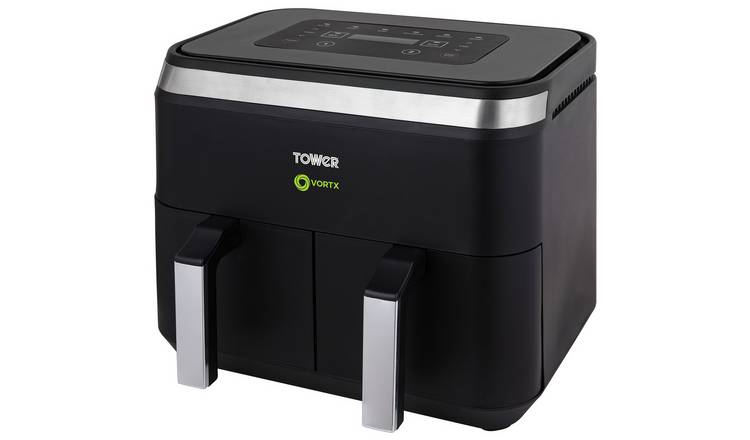 Tower Vortx Dual Basket Air Fryer 8L - Black