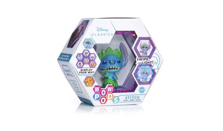 Wow! Pods - 4D Disney 100 Stitch, One Hundred Year Disney Anniversary Collectable, Bobble-Head Figure Bursts from Their World Into Yours, Disney Toys