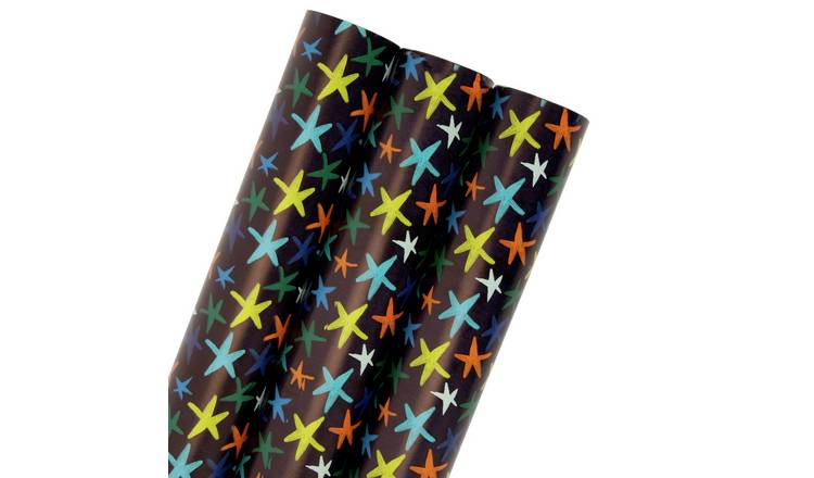 Argos Home 3 Roll Star Wrapping Paper Set