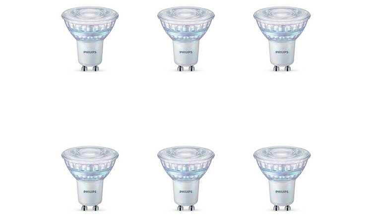 Buy Philips 3.8W LED GU10 Dimmable Light Bulb - 6 Pack, Light bulbs