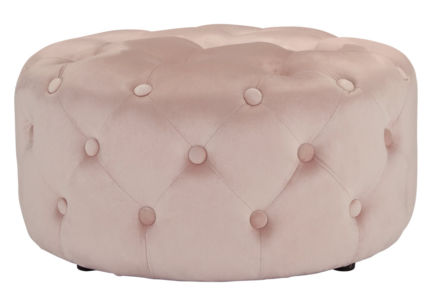 Argos Home Rosalie Velvet Footstool - Pink