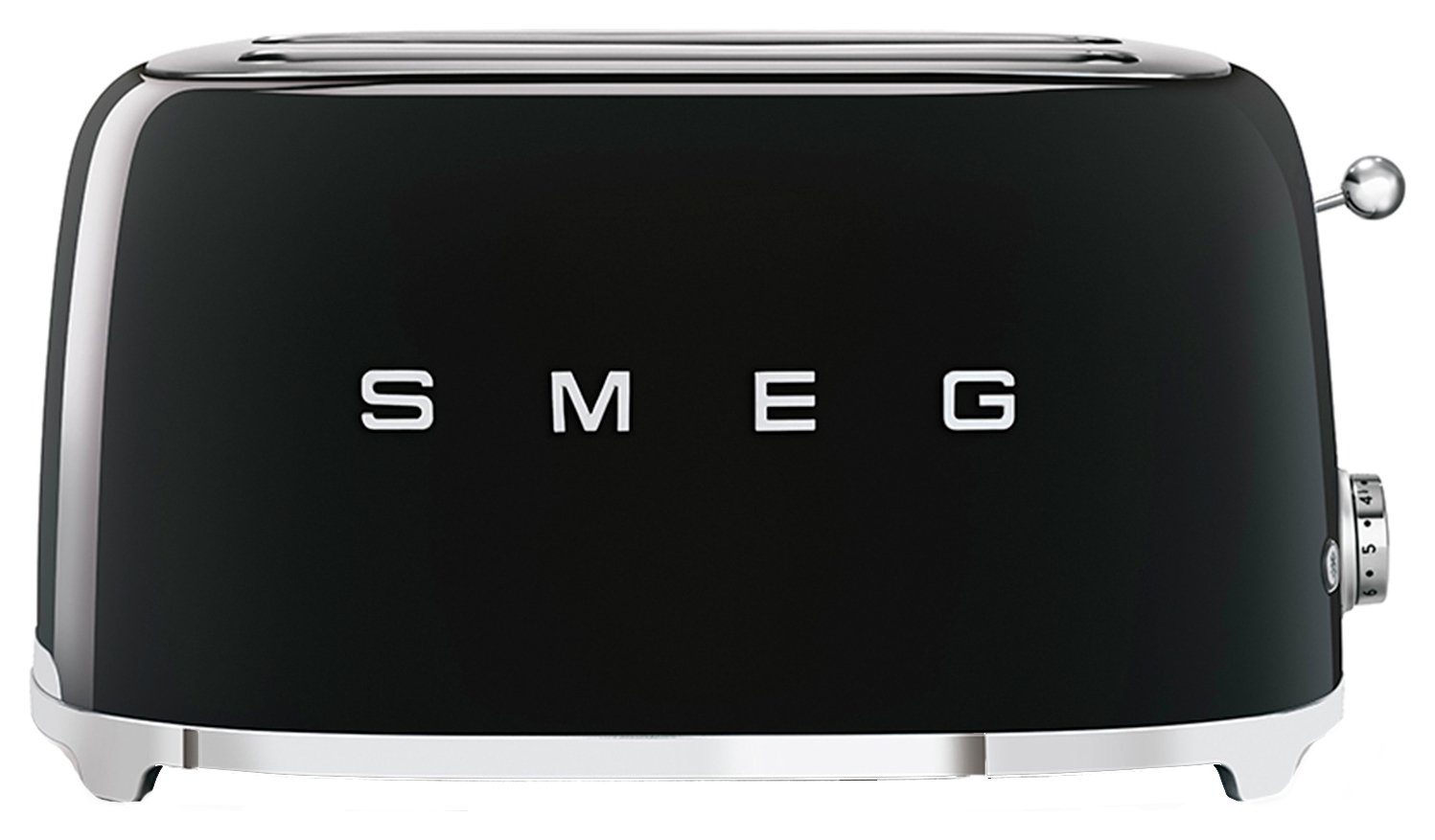 Smeg TSF02BLUK 50's Style Long Slot 4 Slice Toaster - Black
