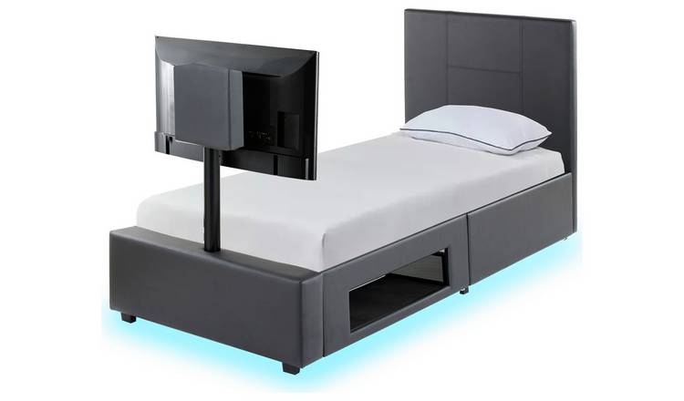 XR Living Ava Single TV and Gaming Bed Frame - Grey