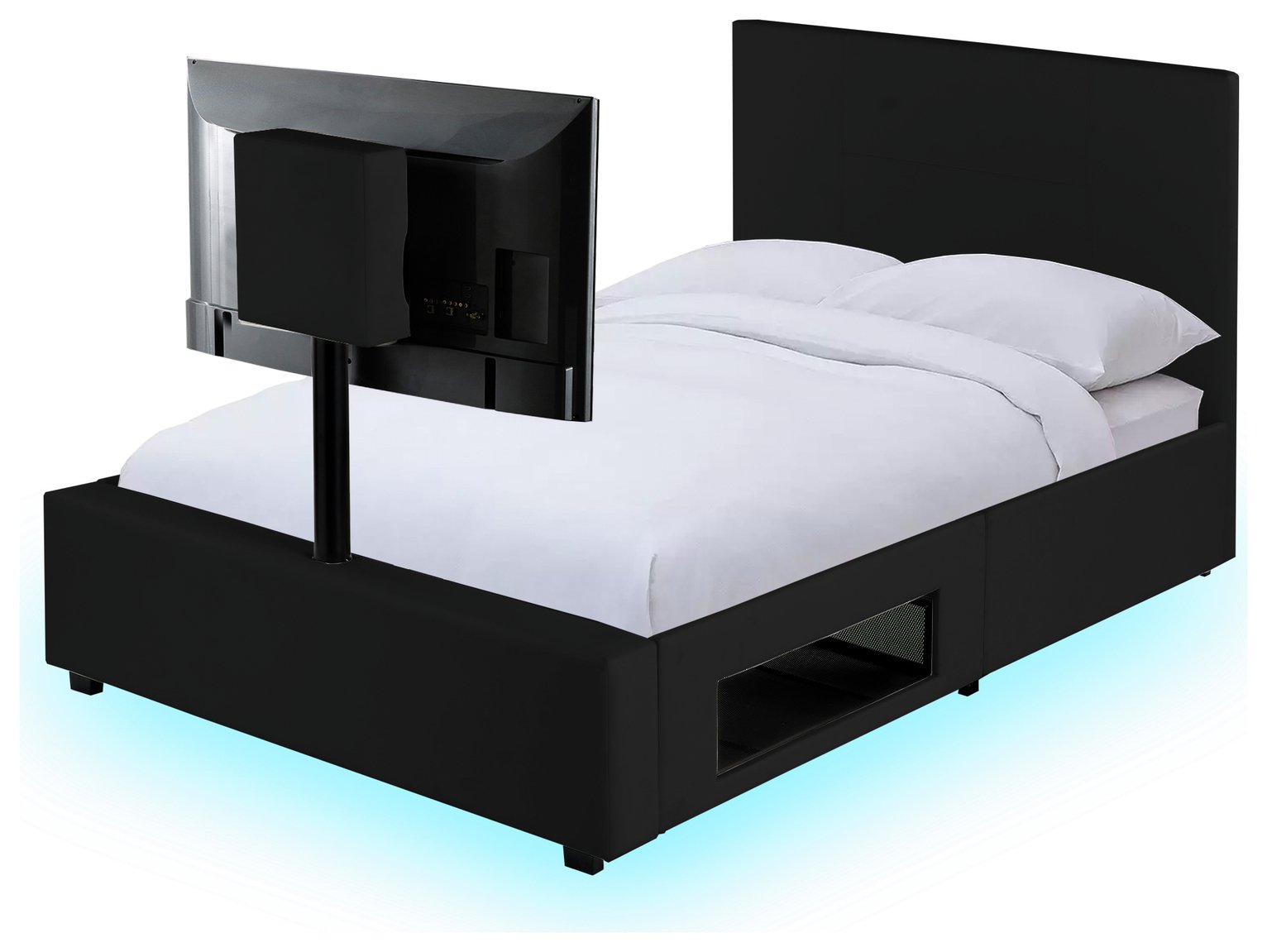 XR Living Ava Small Double TV Gaming Bed Frame - Black