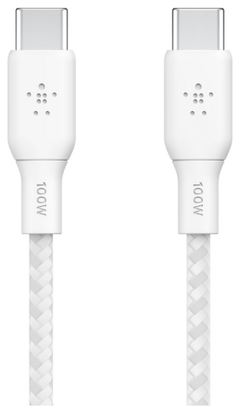 Belkin Braided USB-C to USB-C 2m  Cable - White