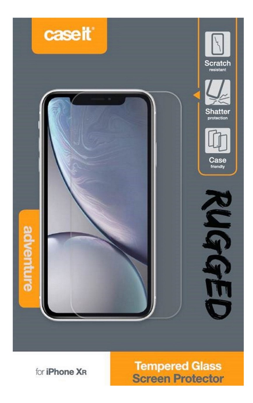 Case It Rugged iPhone 11 / XR Flat Glass Screen Protector