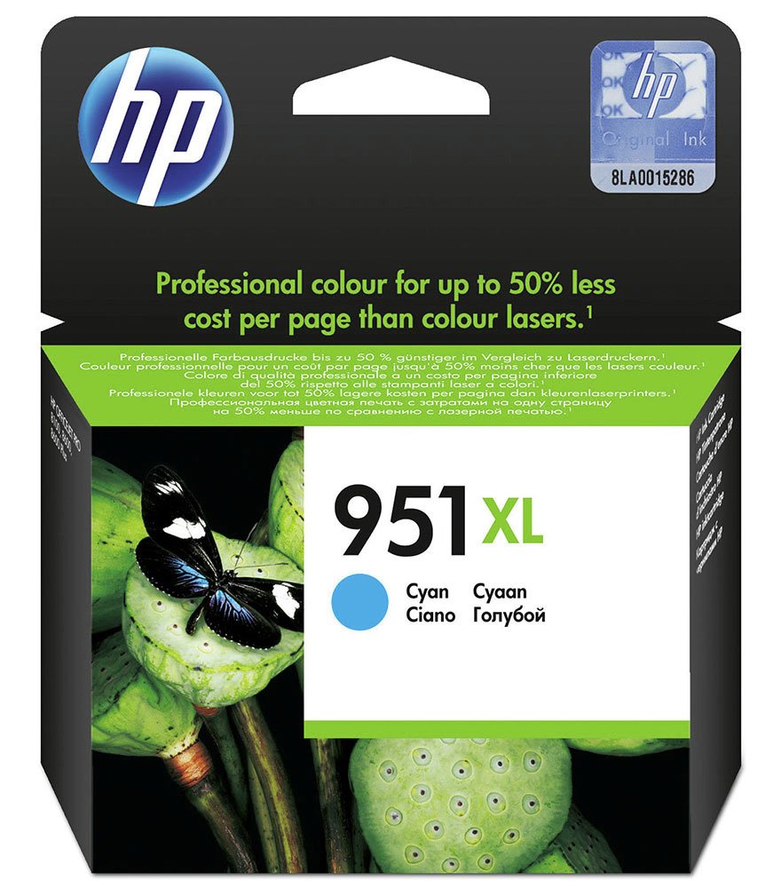 HP 951XL High Yield Original Ink Cartridge - Cyan