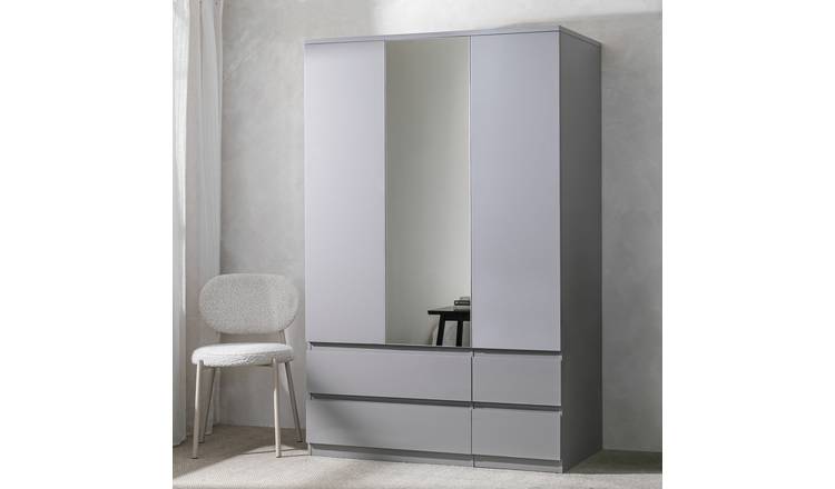 Argos 3 deals door mirrored wardrobe