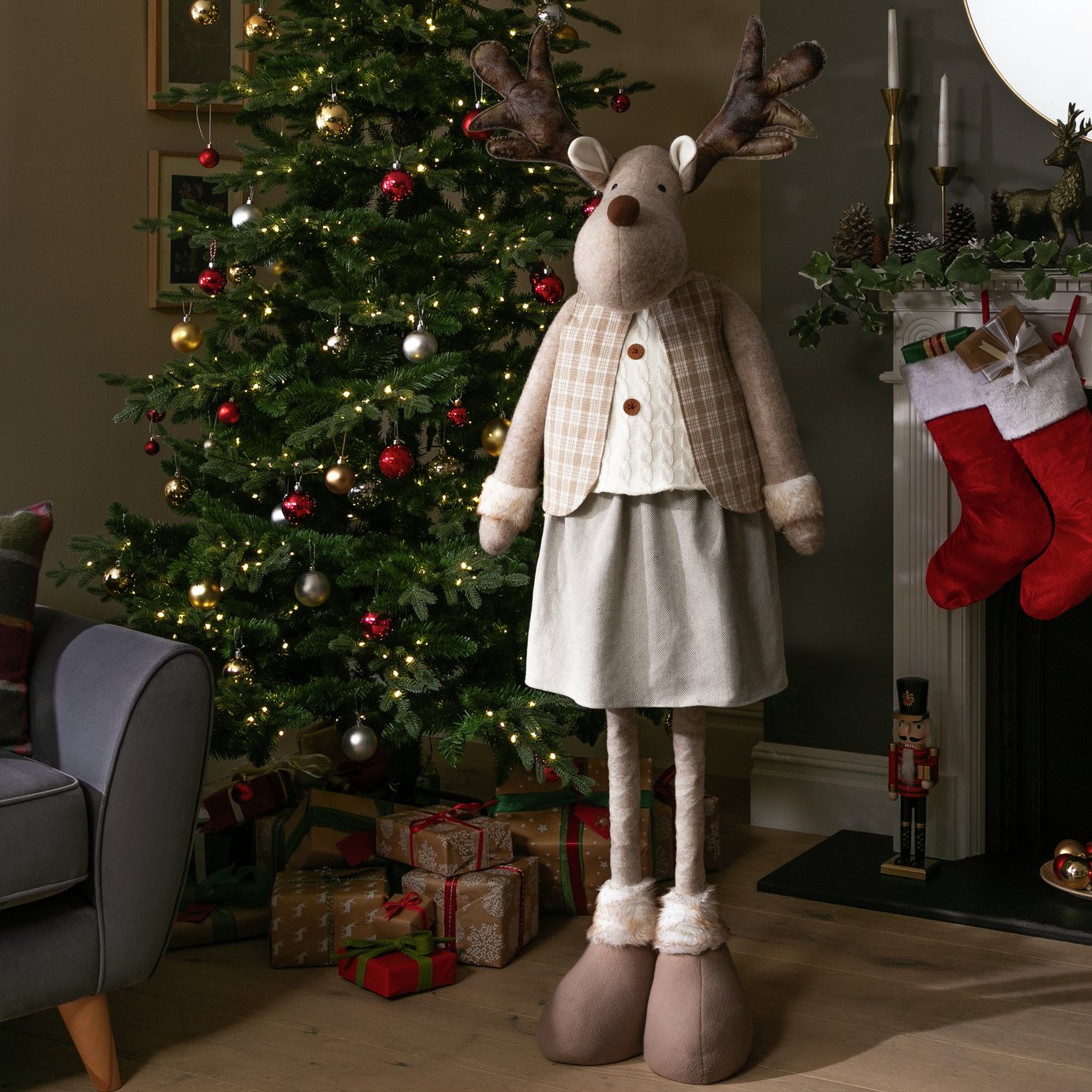 Argos Home Extendable Reindeer Christmas Decoration
