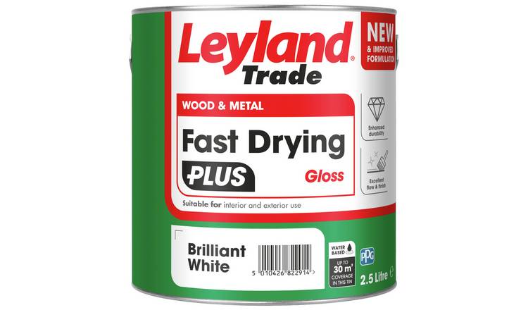 LeyLand Trade Fast Dry Plus Gloss 2.5L - Brilliant White