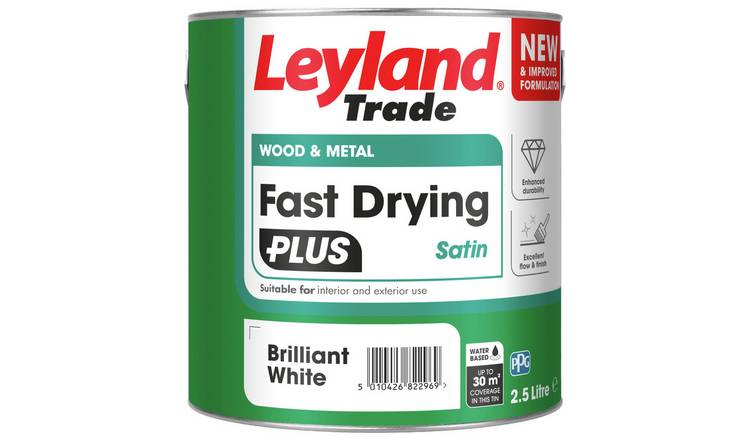 LeyLand Trade Fast Dry Plus Satin Paint 2.5L - White