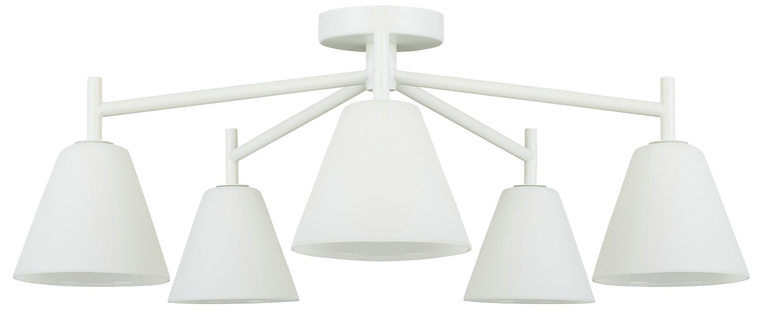 Habitat Hallam Large Flush Ceiling Light - White