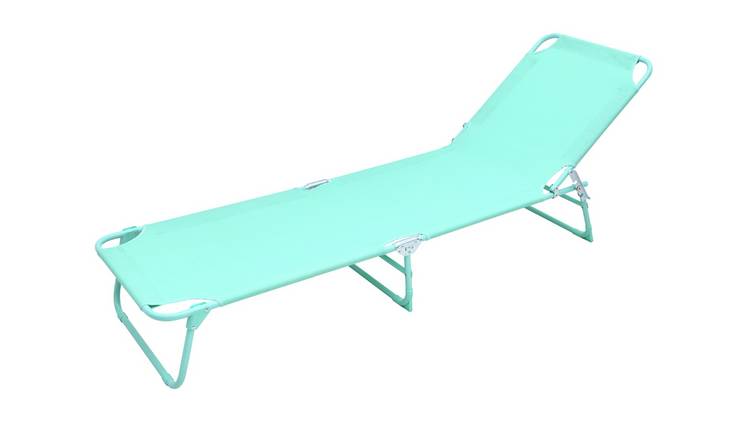 Buy Argos Home Metal Folding Sun Lounger Teal Garden Chairs