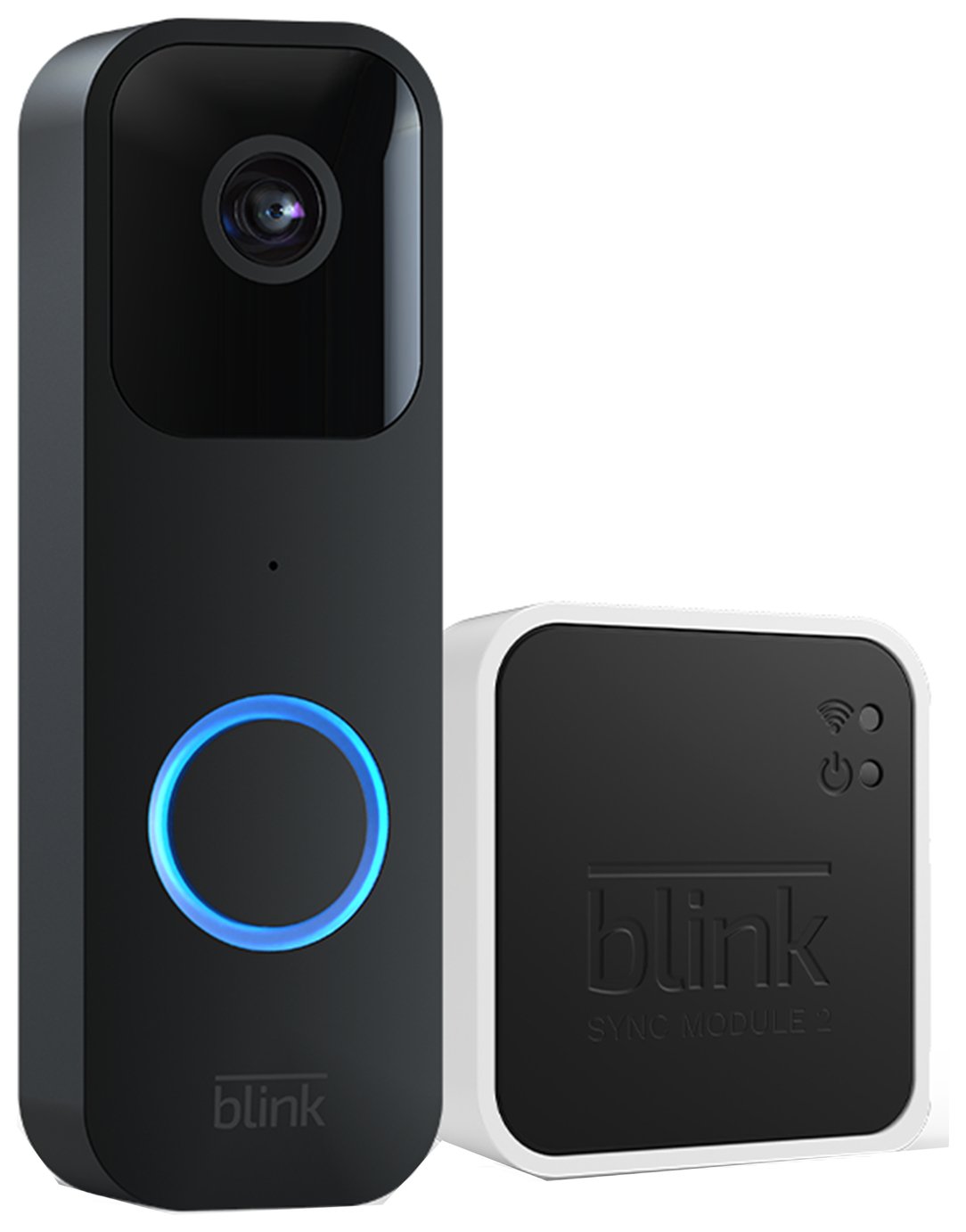 Blink Video Doorbell Wired or Battery   Sync Module - Black