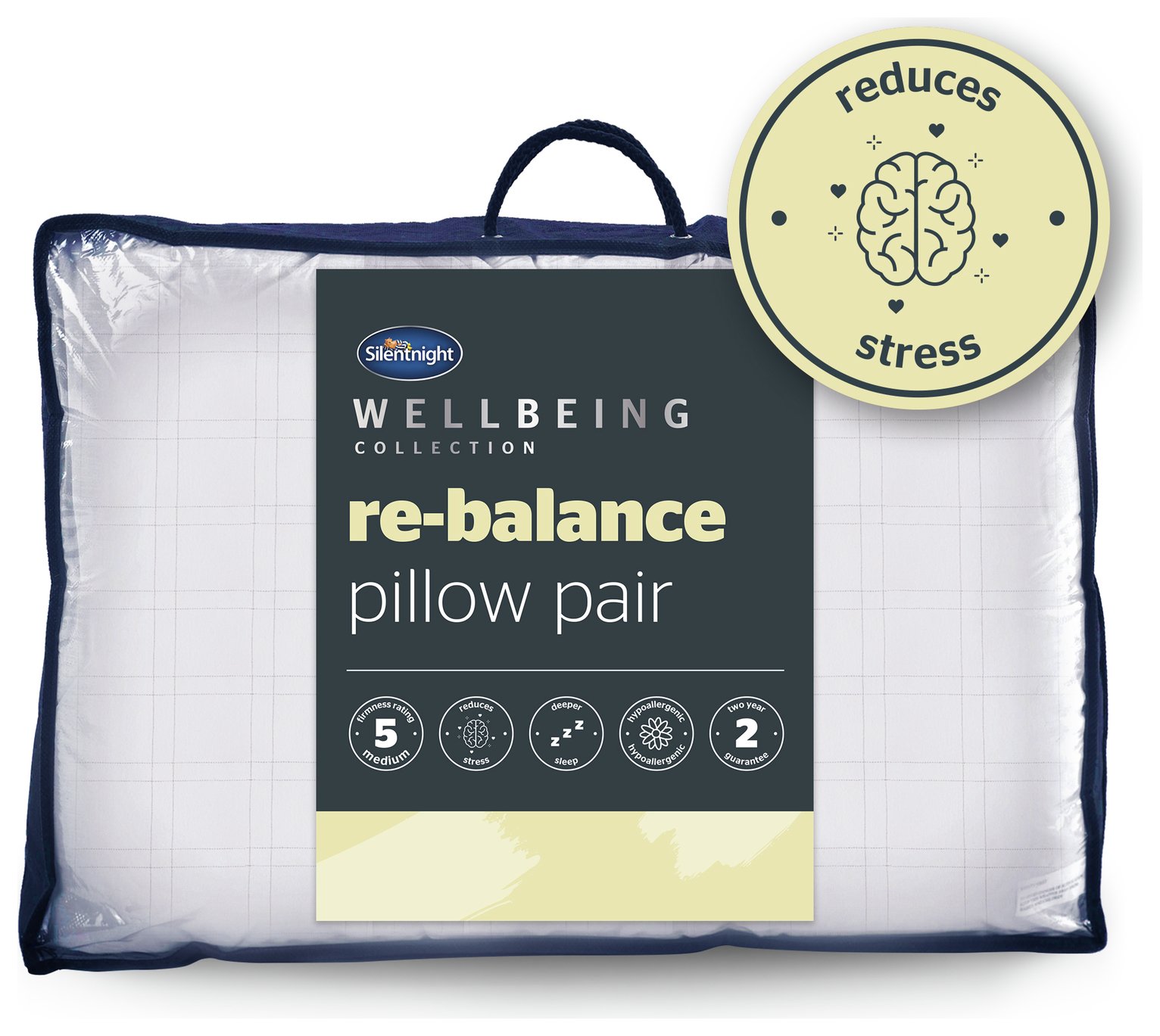 Silentnight Wellbeing Rebalance Stress Relieving Pillows