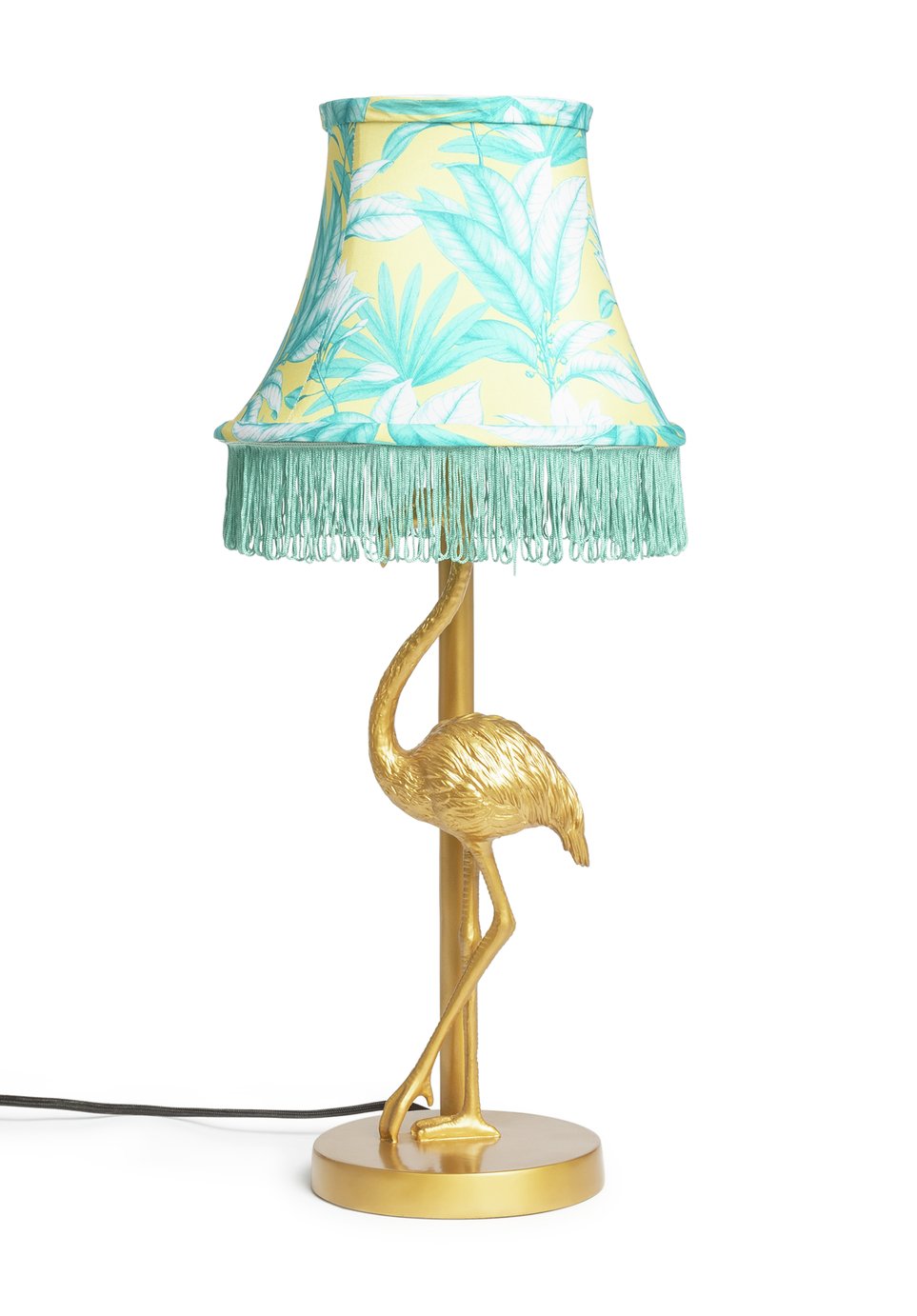 teal and gold lamp