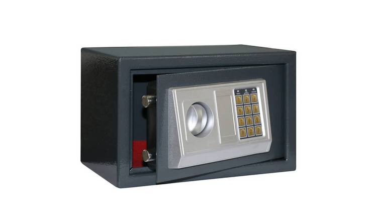 Walplus Steel Security Lock Safe - Dark Grey - 31 x 20 x 20 cm