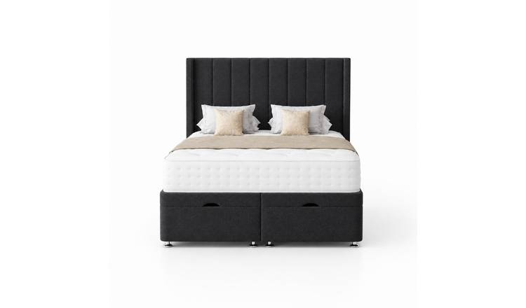 Comfy Deluxe  Ameila Wing 3ft Single End Lift Ottoman Bed Set - Grey