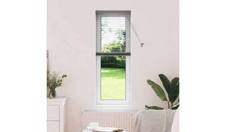 Walplus Polyester Window Blind - Dark Grey - 130 x 50 cm