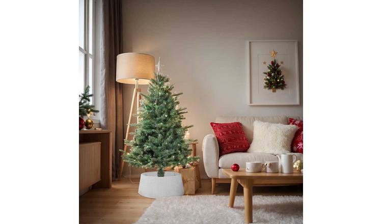 Walplus Polypropylene Christmas Tree Skirt - White - dia 65x23 cm