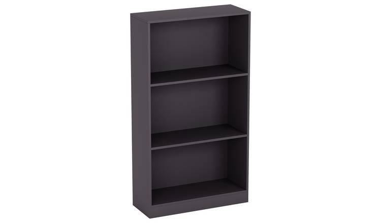 Vida Designs Cambridge 3 Tier Medium Freestanding Bookcase - Grey