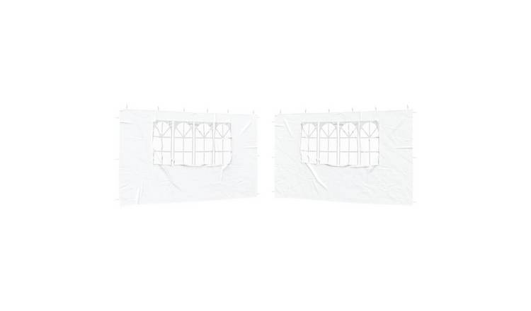Walplus 400 x 195 cm PE Replacement Party Tent Sidewalls 2pcs - White