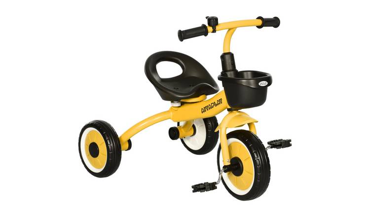AIYAPLAY Adjustable Seat Basket Bell Toddler Tricycle - Yellow