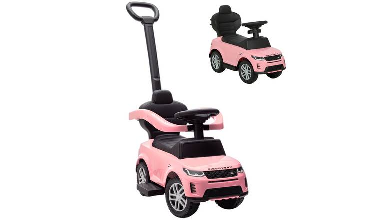 AIYAPLAY 2 in 1 Land Rover Parent Handle Ride on Sliding Car - Pink