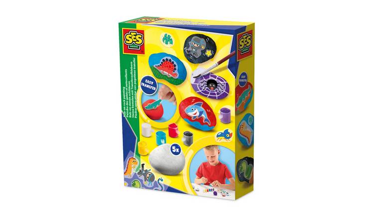 SES Creative Rub On Rock Painting Craft Set