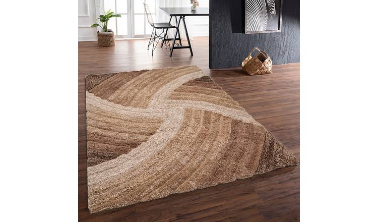 DS Living Ultra Plush Stella Shaggy Rug - Brown - 230x160cm