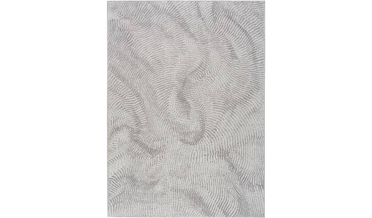 Mega Flooring Grey Modern Abstract Rug - 119 x 180cm