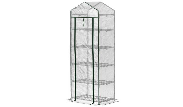 Outsunny Polyethylene Cover Mini Greenhouse – White
