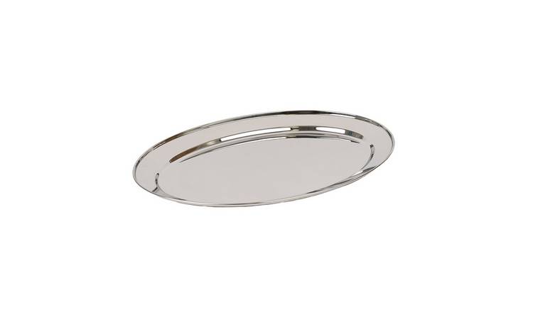 Argon Tableware Oval Stainless Steel Serving Platter