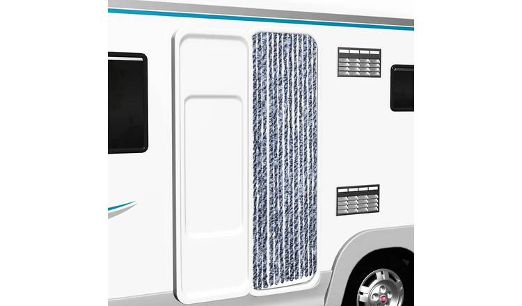 Walplus Chenille Insect Door Curtain - Blue - 56 x 185 cm