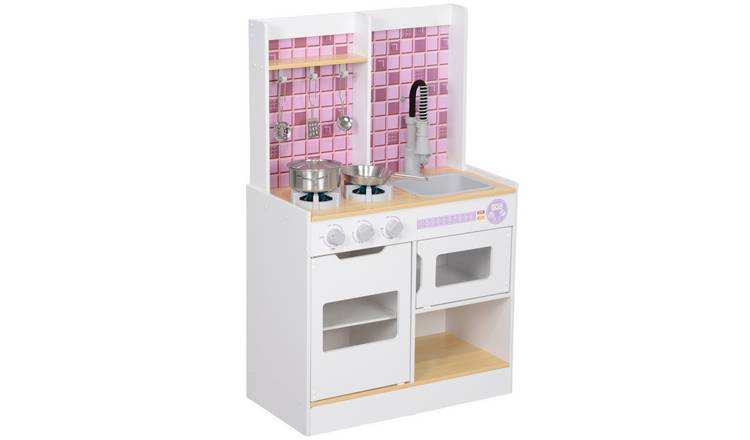AIYAPLAY Oven Stove Sink Accessories Light Sound Kids Play Kitchen - White