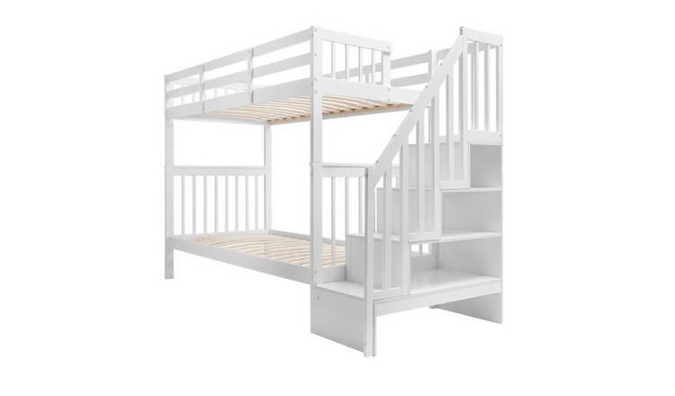 Noa & Nani Ulla Bunk Bed With Storage Staircase - White