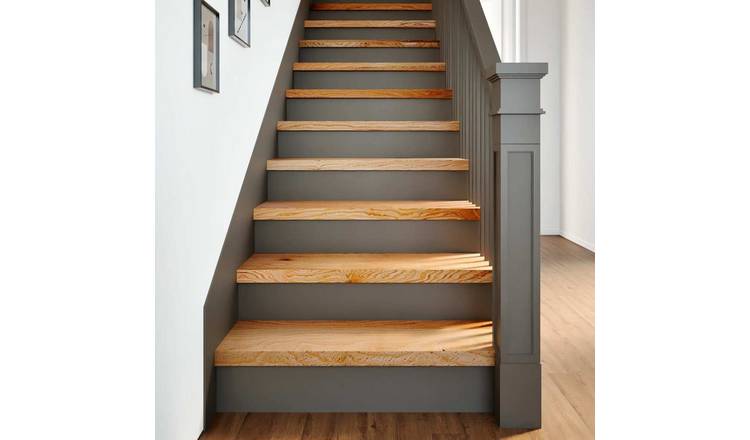 Walplus Pack of 2 Carpet Stair Treads - Light Brown - 70 x 25 cm