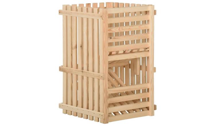 Walplus Wood Potato Box Solid Pinewood - 50 x 50 x 80 cm