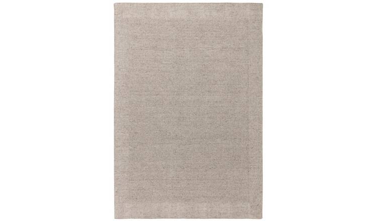 Mega Flooring Beige Handmade Plain Rug - 120 x 170cm