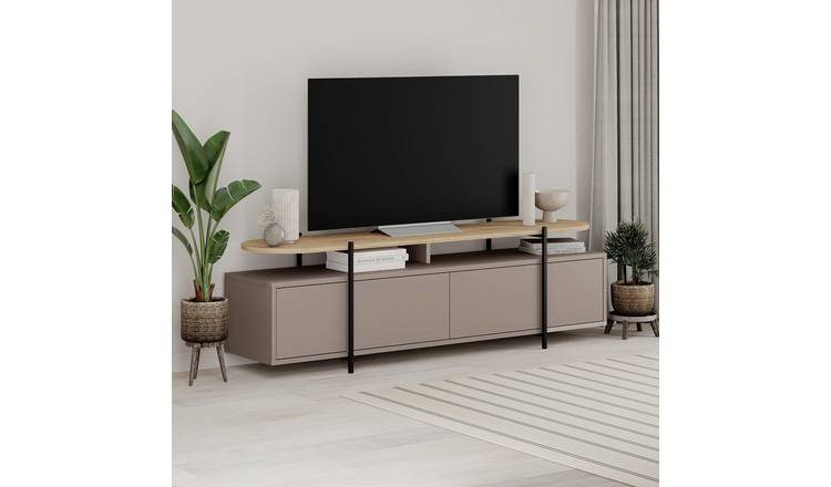 Decortie Hanley Particleboard TV Unit - Mocha - Oak
