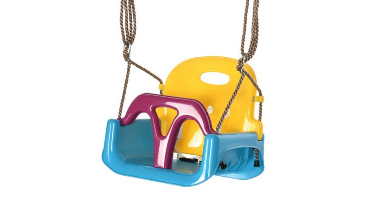 Outsunny 3 in 1 Toddler Seat Belt Adjustable Rope Indoor Outdoor Swing - SkyBlue
