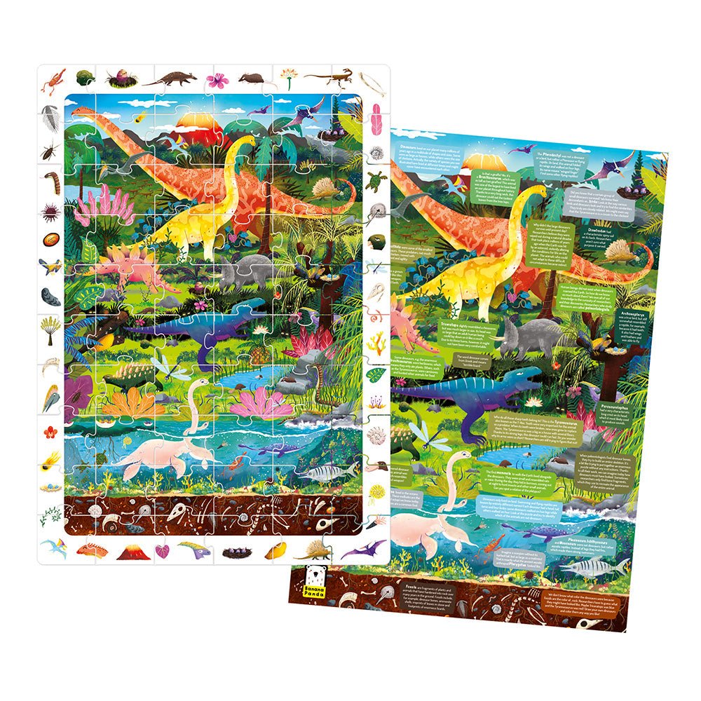 Banana Panda Observation Puzzle Dinosaurs - 60 Pieces - Image 1