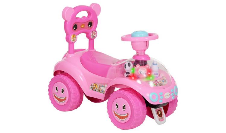 AIYAPLAY Under Seat Storage Anti Over Music Light Kids Sliding Car - Pink
