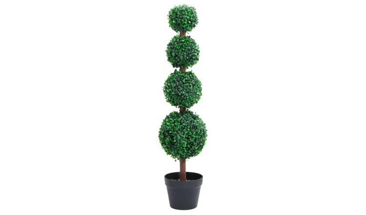 Walplus Artificial Boxwood Plant with Pot Ball Shaped - Green - 90 cm
